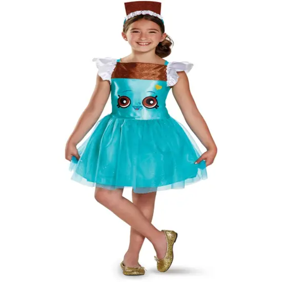 Child's Girls Shopkins Cheeky Chocolate Dessert Character Dress Costume {1}
