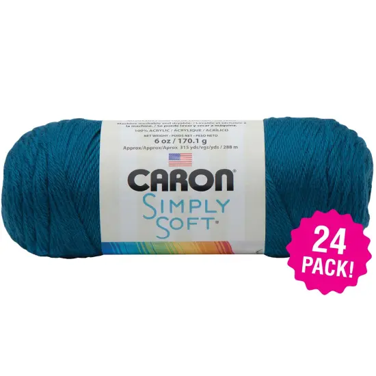 Multipack of 24 - Caron Simply Soft Solids Yarn-Ocean {1}