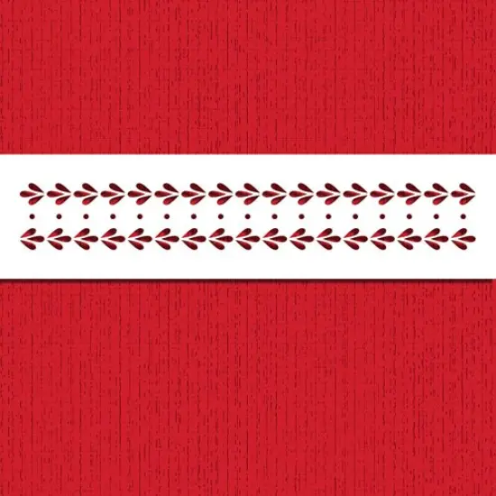 Summertime Garden Triple Beaded Cake Stencil Border Side | C964 by Designer Stencils | Cake Stencils for Royal Icing, Airbrush, Dusting Powder | {1}