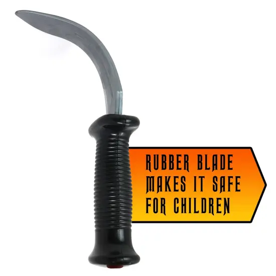 Fake Rubber Knife Prank - Realistic Looking Prank Toy - Costume Prop or Gag Blade for Halloween Haunted House, April Fools - 10.75 with Comfortable Molded Grip {4}