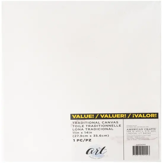American Crafts Art Supply Basics Traditional Canvas-11"X14" {1}