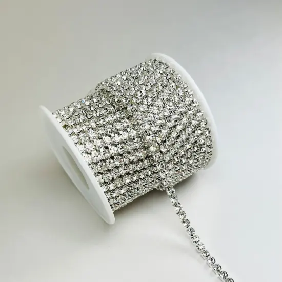 10 Yards of SS16 Rhinestone Chain Trim | 10 yard cut {3}