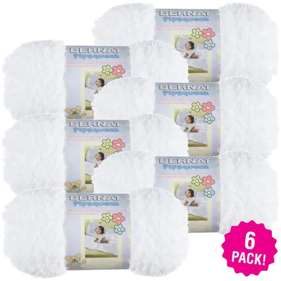 Multipack of 6 - Bernat Pipsqueak Yarn-Whitey White {1}