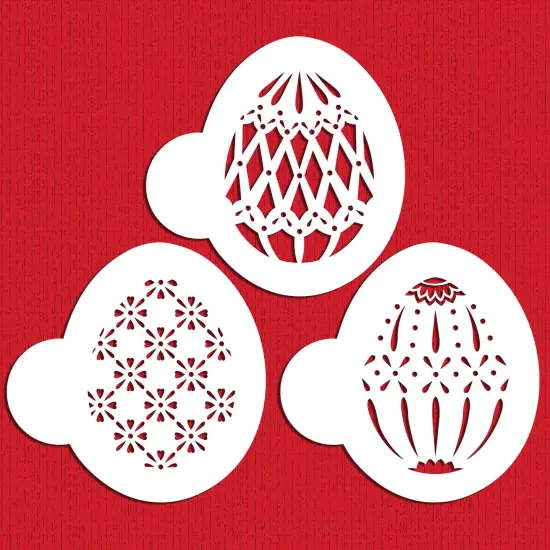 Faberge Easter Egg Cookie Stencils | C865 by Designer Stencils | Cookie Decorating Tools | Baking Stencils for Royal Icing, Airbrush, Dusting Powder | Reusable Plastic Food Grade Stencil for Cookies | Easy to Use & Clean Cookie Stencil {3}