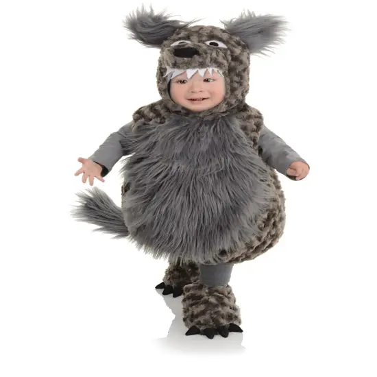 Belly Babies Plush Grey Wolf Toddler Costume {1}