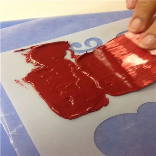 Happy Anniversary Plaque Cake Stencil | C892 by Designer Stencils | Stencils for Royal Icing, Airbrush, Dusting Powder | {3}