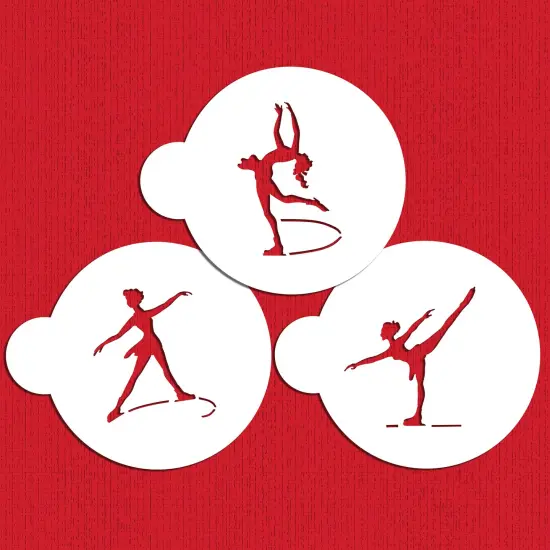 Figure Skaters Cookie Stencil Set | Cookie Decorating Tools | Baking Stencils for Royal Icing, Airbrush, Dusting Powder | Reusable Plastic Food Grade Stencil for Cookies | Easy to Use & Clean Cookie Stencil | C969 by Designer Stencils {3}