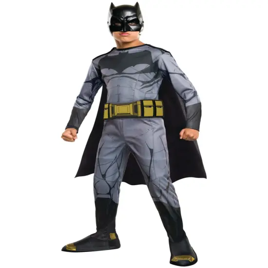 Child's Boys Batman V Superman Dawn Of Justice Batman Jumpsuit Costume {1}