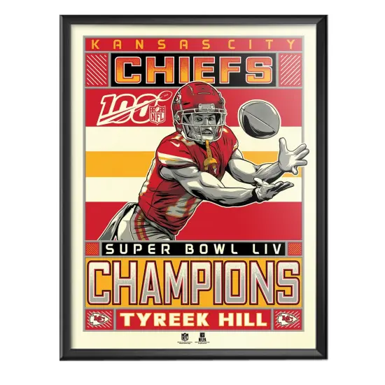 Phenom Gallery Tyreek Hill Kansas City Chiefs Super Bowl LIV Champions Serigraph {3}