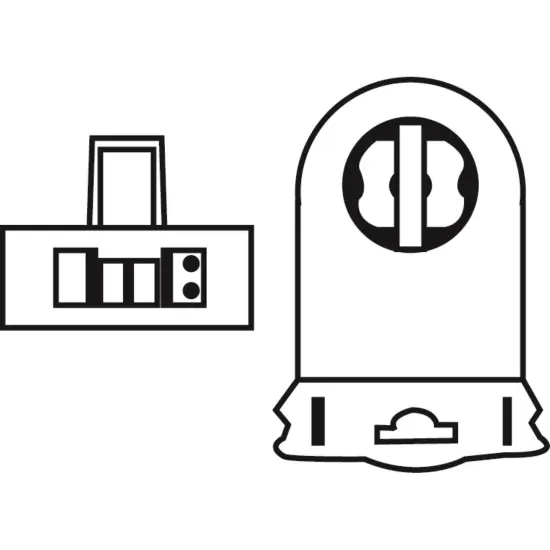 SUNLITE E815 T8 Linear Fluorescent Instant Start Shunted Push Up Socket White {3}