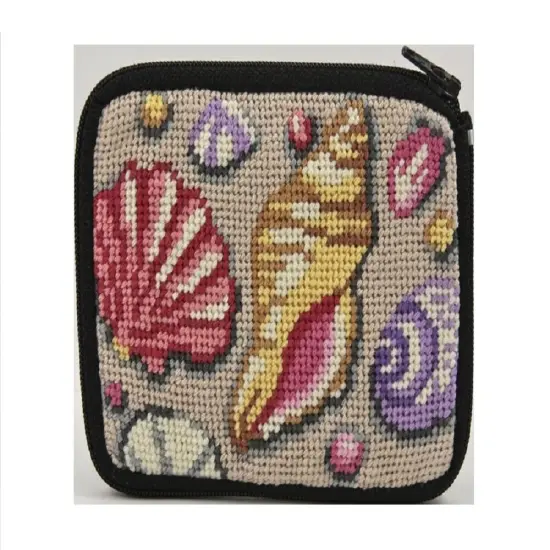Coin Purse - Shell - Needlepoint Kit Multicolor {1}