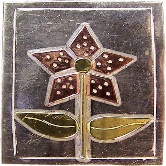 Puffin & Company Pinwheel Flower Block Needle Nanny Magnetic Needle Minder Holder, Brooch Multicolor {1}