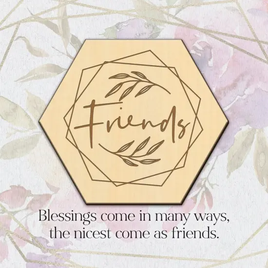 Dexsa Friends Meadow Wood Plaque 6 inches x 6 inches {3}