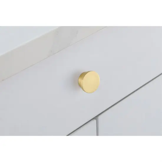Trovon 1.6" Diameter Brushed Gold Oversize Round Knob Multipack (Set of 10) {4}