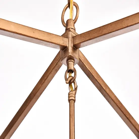 Maddox Collection Pendant D17 H24.25 Lt:4 Vintage Gold Finish {6}