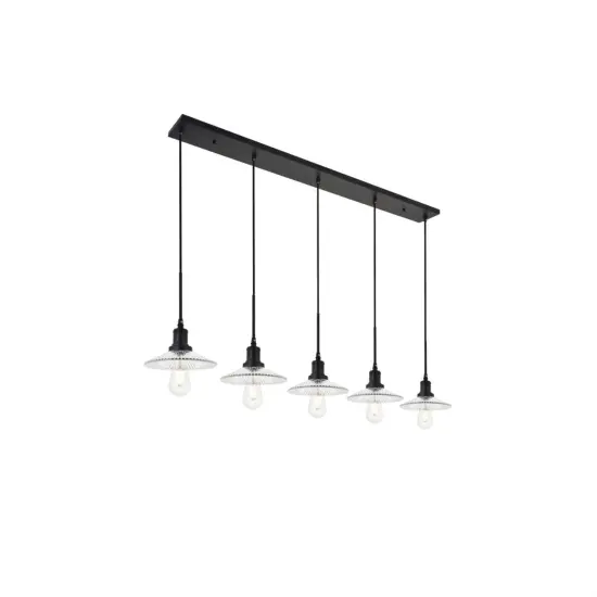Waltz 5 light black Pendant {4}