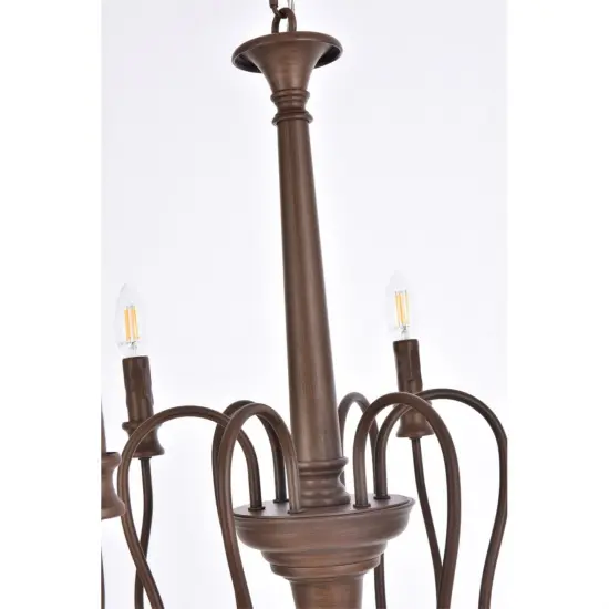 Flynx 6 lights pendant in weathered oak {6}