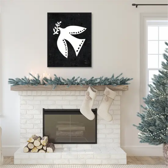 Christmas Whimsy Dove by Michael Mullan Canvas Art Framed {6}