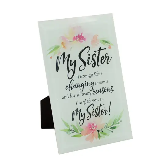 Dexsa My Sister Glass Plaque with Easel - 6"x9" {1}