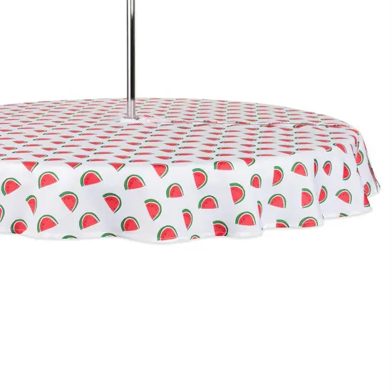 DII Watermelon Print Outdoor Tablecloth With Zipper 60 Round {1}