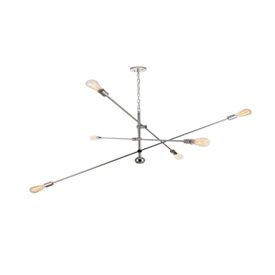 Axel 6 Lights polished Nickel Pendant {4}