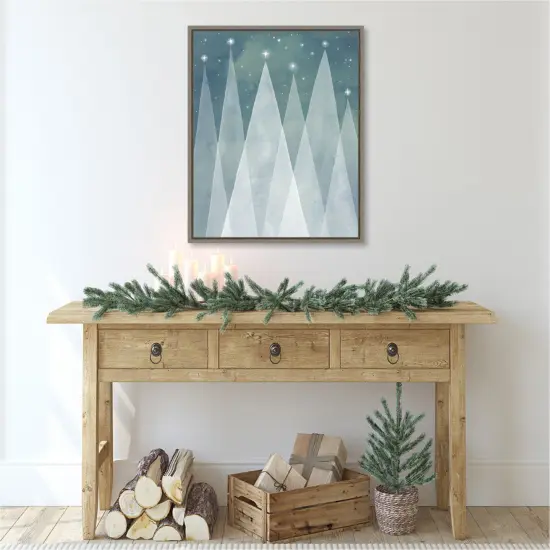 Mod Evergreens II by Grace Popp Canvas Art Framed {5}