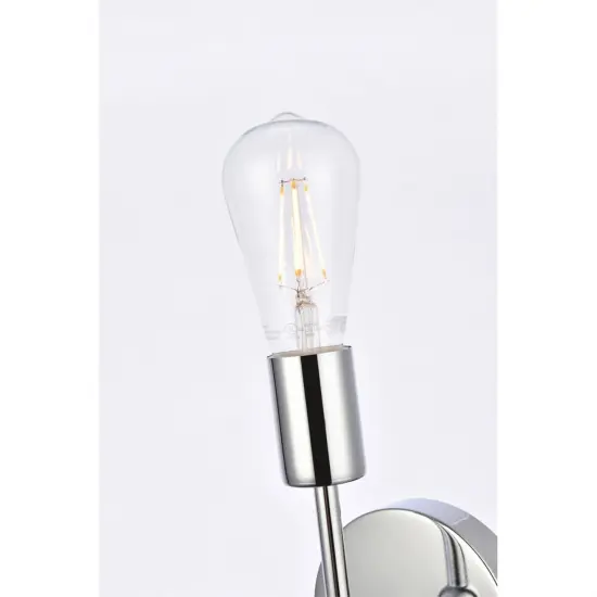 Keely 1 light chrome wall sconce {4}