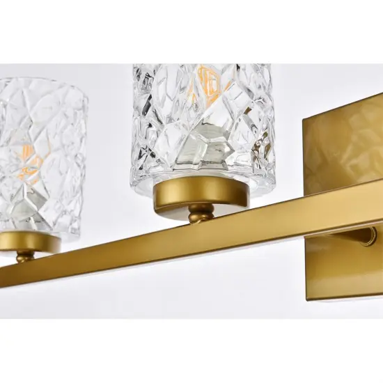 Cassie 4 lights bath sconce in brass with clear shade {6}