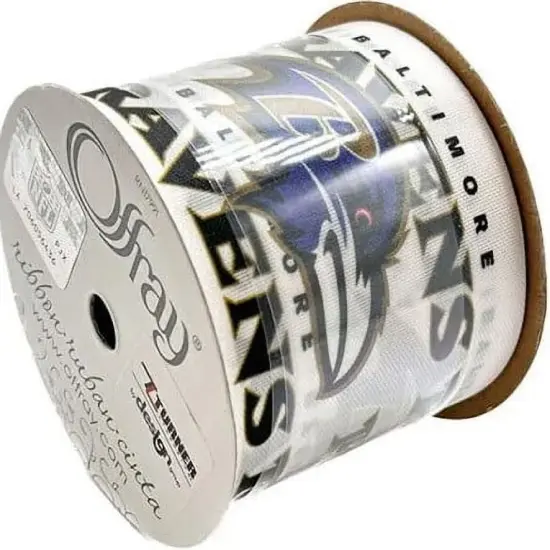 Baltimore Ravens Printed Ribbon 2-1/2-Inch Width, 9 Foot Spool {1}