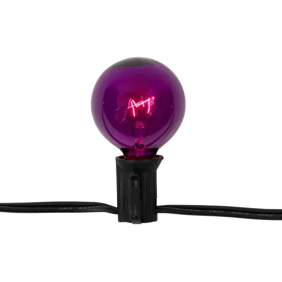 Northlight G40 Globe Halloween Lights - Orange and Purple - 9' Black Wire - 10ct {6}
