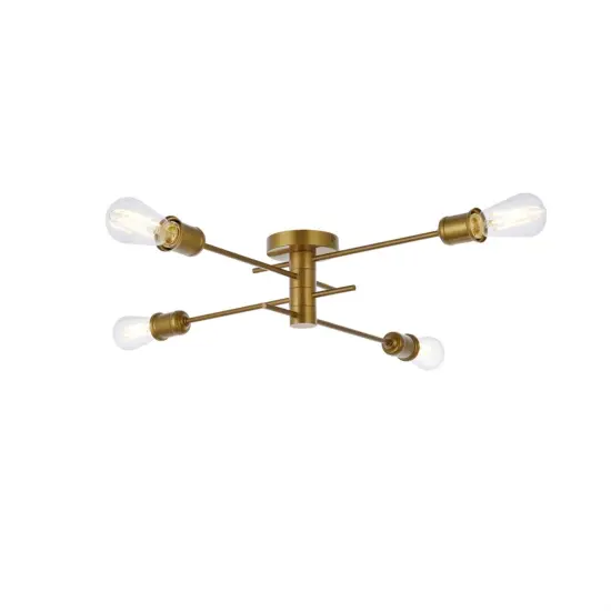 Xavier 4 lights flush mount in brass {1}