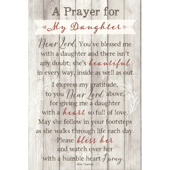 Dexsa Prayer for my Daughter Wood Plaque with Easel - 6"x9" {1}