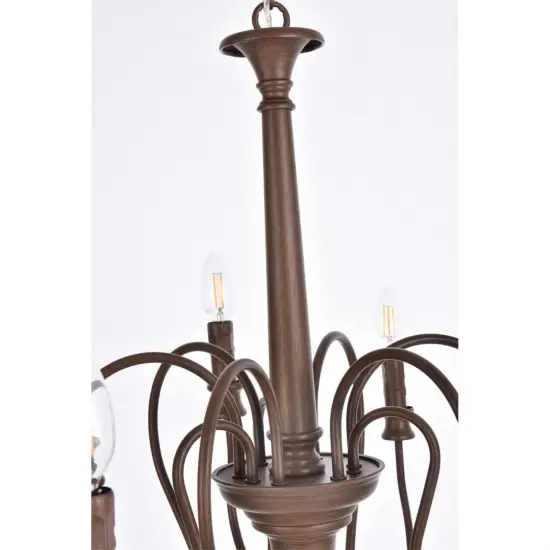 Flynx 9 lights pendant in weathered oak {5}