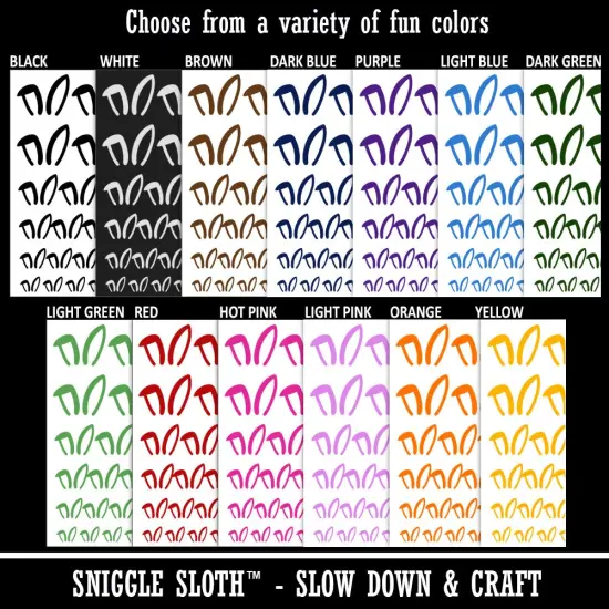 Easter Bunny Ears Temporary Tattoo Water Resistant Fake Body Art Set Collection Purple {3}