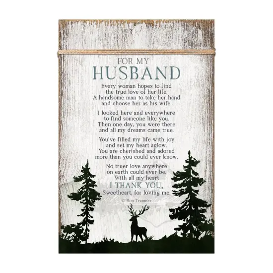 Dexsa For My Husband Wood Plaque with Easel and Wall Hanger 6"x9" {1}