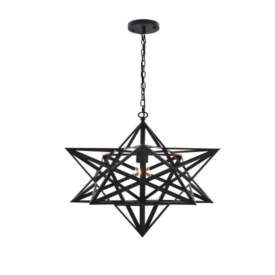 Nocturne 1 light black Pendant {6}