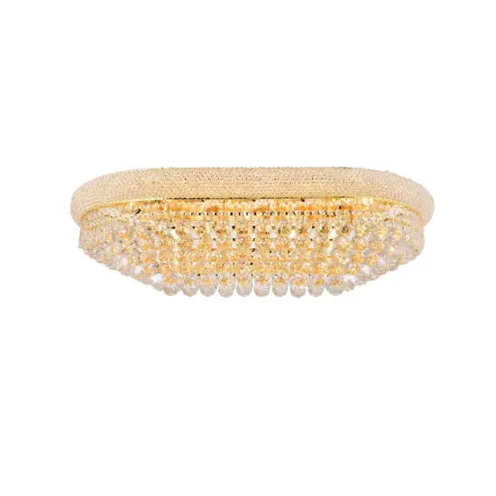 Primo 18 light Gold Flush Mount Clear Royal Cut Crystal {1}