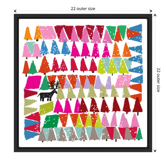 Winter Trees by Jenny Frean Canvas Art Framed {3}