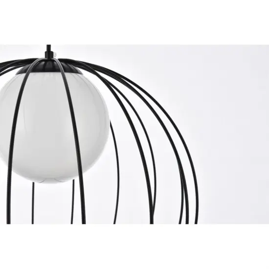 Wetzel 1 light black pendant {6}
