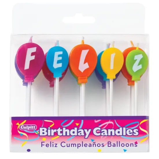 Feliz Cumplea&ntilde;os Balloons Specialty Candles, 1 Set {1}
