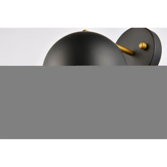 Othello 1 light black and brass wall sconce {4}