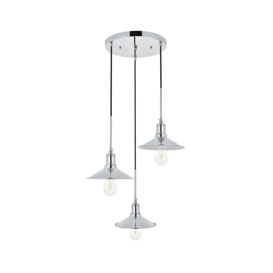 Etude 3 light chrome Pendant {5}