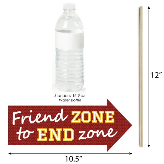 Big Dot of Happiness Funny In My Football Era - Red and Gold Sports Party Photo Booth Props Kit - 10 Piece {4}