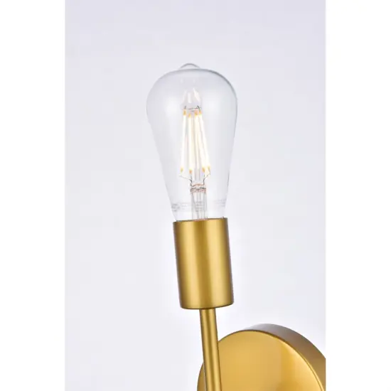 Keely 1 light brass wall sconce {4}