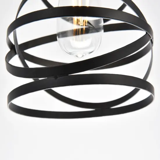 Sybil Collection Pendant D7.5 H9.2 Lt:1 Matte Black Finish {6}