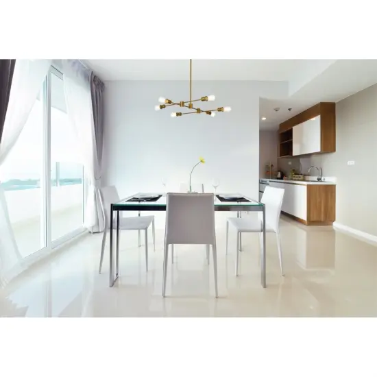 Xavier 6 lights pendant in brass {2}