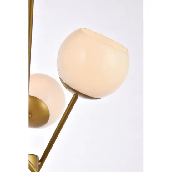 Axl 24 inch pendant in brass with white shade {5}