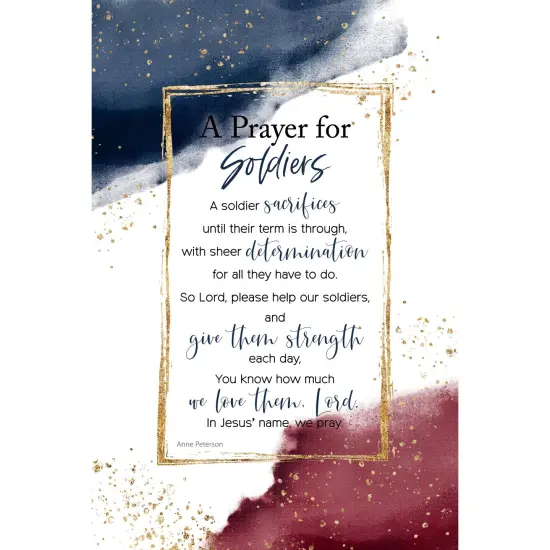 Dexsa Prayer For Soldiers Inspirational Wood Plaque 6 inches x 9 inches {1}