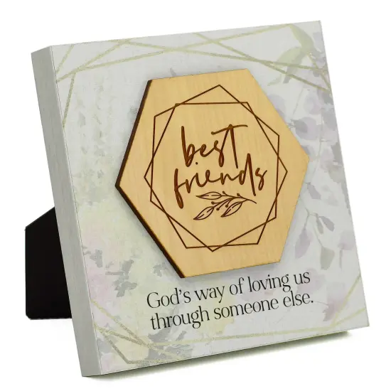 Dexsa Best Friends Meadow Wood Plaque 6 inches x 6 inches {1}