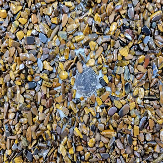 Tumbled Tiger's Eye Crystal Chips Bulk {4}